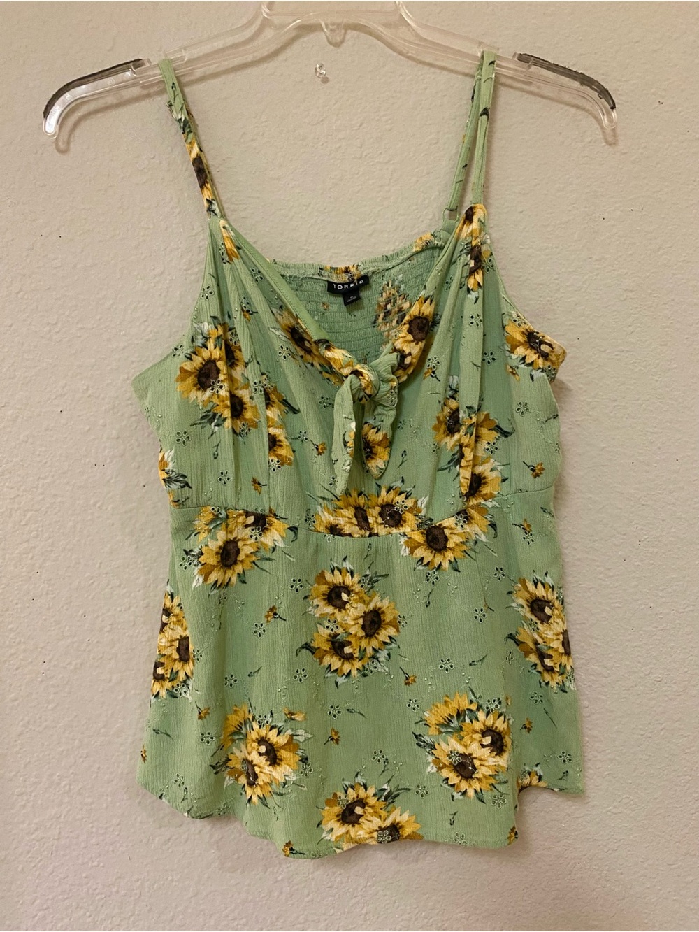 Torrid Sunflower Tie-Front Cami Tank Top - Quick List For Live